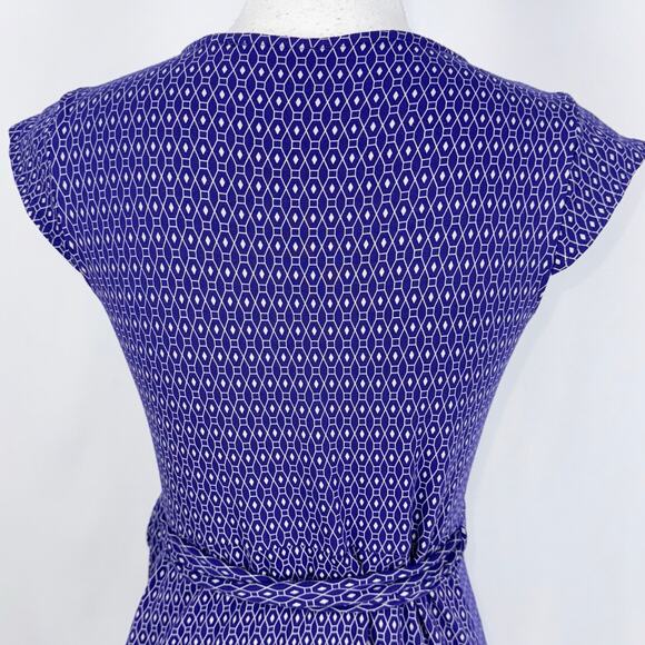 Seraphine Maternity Women's Geometric Knit Maternity Nursing Wrap Dress 8 Purple - Picture 8 of 15